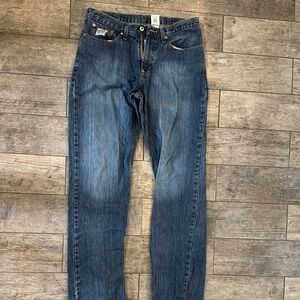 Cinch Blue Bootcut Jeans with Contrast Stitching